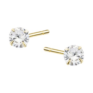 Cercei argint placati cu aur galben cu pietre 5mm DiAmanti 1CO5EG_W-DIA (Argint 925‰ 0,7 g.)